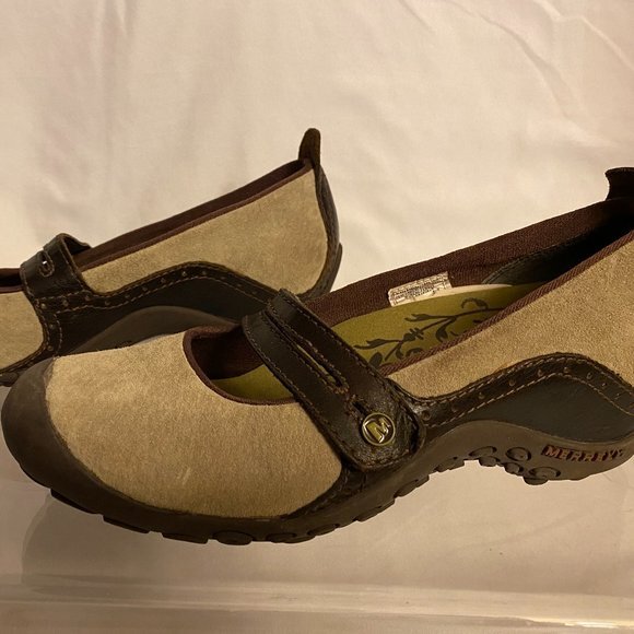 Merrell Plaza Bandeaux Dark Taupe Shoes 6.5 Very Nice!! - Picture 3 of 9